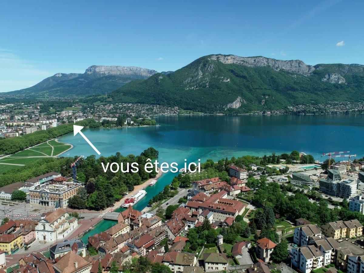 Studio Moderne, Place Parking Prive, Emplacement Ideal A 100 M Du Lac. Annecy Bagian luar foto