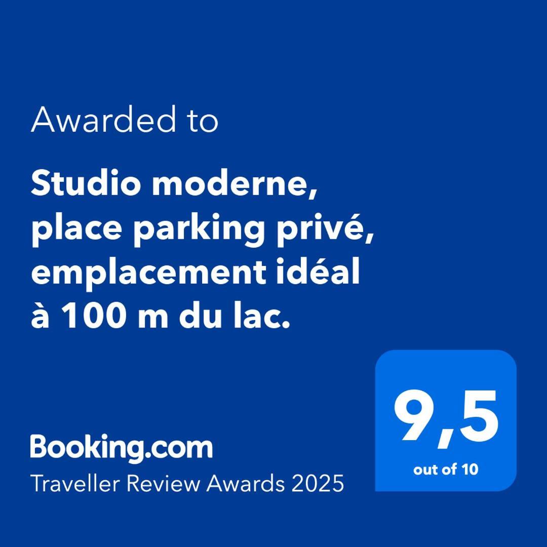 Studio Moderne, Place Parking Prive, Emplacement Ideal A 100 M Du Lac. Annecy Bagian luar foto